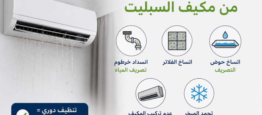 سبب نزول الماء من مكيف السبليت